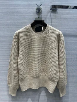 2023 Дамски дрехи Модерен обикновен вълнен пуловер Есен Зима Нов