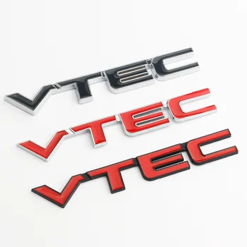 3D Метални Букви на Лого VTEC Емблема на Багажника на Колата На Крило За Honda Accord, Civic VFR 800 Doch CRV D15 CB400 VTEC Аксесоари За Етикети