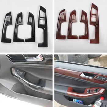 4 бр./лот Автомобилни стикери ABS, изработени от въглеродни влакна, декоративна лента стеклоподъемника автомобили, покритие за Volkswagen vw 2015-2018 Jetta 6 MK6