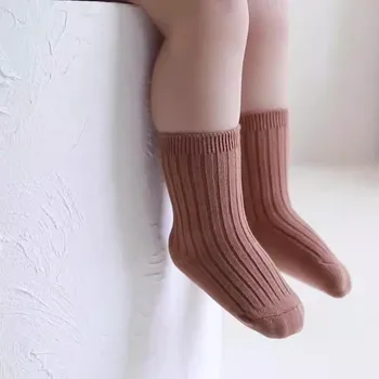5 Чифта чорапи за малки момичета, удобни памучни чорапи за новородено, притопляне за краката за момчета, четырехсезонная детски дрехи и аксесоари