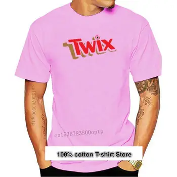 Camiseta против logotipo de marca Twix, barra de caramelo de Chocolate, nueva