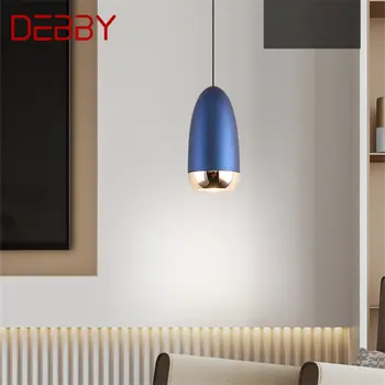 DEBBY Modern Blue Висящи led висящи лампи Лекота Креативен дизайн Нощна Таванна Полилей за дома, спални, бар
