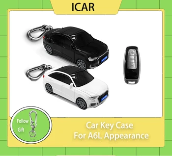 ICAR за A6L Автомобилен Стайлинг за Audi A3 A4 B9 A6 A7 4K A8 E-tron Q5 Q8 C8 D5 SQ8 Smart Remote Автомобилен Ключ Калъф Корпус Keychian