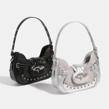 LEFTSIDE 2023 Луксозни Дамски Малки чанти през рамо с крокодиловым модели, модни вечерни Сребърни дамски чанти и портмонета, чанти през рамо