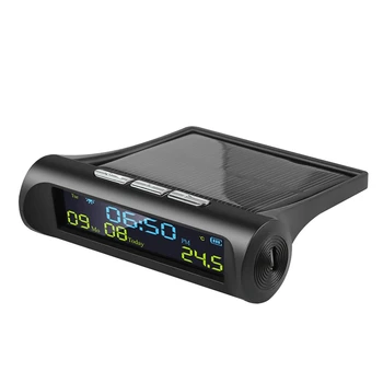 Автомобилни слънчеви цифров часовник С жидкокристаллическим дисплей за час и дата, висока температура в превозното средство, За украса на лични детайли на колата на открито