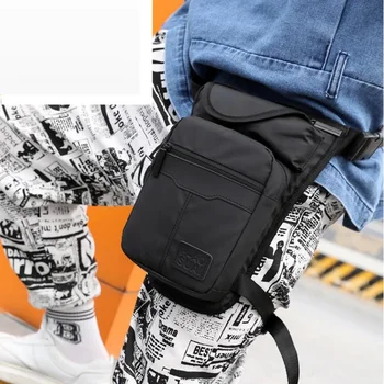 Висококачествена найлонова мъжка чанта за краката, поясная чанта, ежедневна чанта за каране на мотоциклет, мъжки набедренный каишка, скута чанта bolso