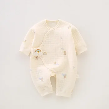 Гащеризон За новороденото; детска есенно-зимни дрехи от чист памук; пижами за бебета момчета и момичета;