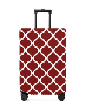 Геометричен сафьяновый вино-червено калъф за съхранение на багаж, еластичен калъф за куфара, торбичка за прах за багаж, чанта за носене, за пътищата, куфар 18-32 инча