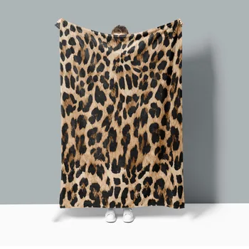 Гъст флисовое одеяло с леопардовым модел, Зимно одеало, пътни Настилки юрган, детско одеяло Купонное