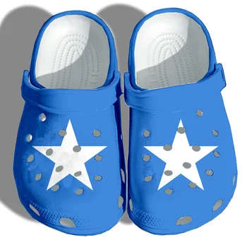 Ден на независимостта на Сомалия, 3D принт, мъжки и дамски класически сабо УНИСЕКС, чехли, сандали EVA Ligtweight, летни плажни улични