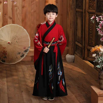 Директен Детски Дрехи Hanfu Men ' s 2021, Нова Старинни облекла За Малки Момчета, Корица на Древната книга За Момчета в Китайски Стил, Пролет и есен