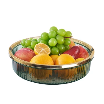Достъпна цена плодови чиния в луксозен стил, масичка за кафе в хола, дренажна тава, витрина за закуски, кутия за съхранение, кошница с плодове