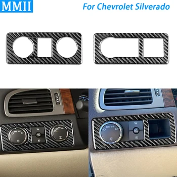 За Chevrolet Silverado, Tahoe GMC Avalanche LTZ Sierra SLT 07-13 Капак Панел на Фаровете От Въглеродни Влакна Стикер За Интериора