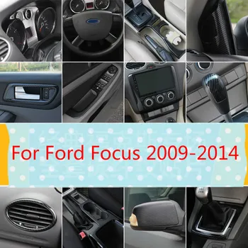 За Ford Focus 2009-2014 Украса на колата пайети поставка за чаши Централна Декоративна рамка и лоста за превключване на предавките с Декоративна рамка