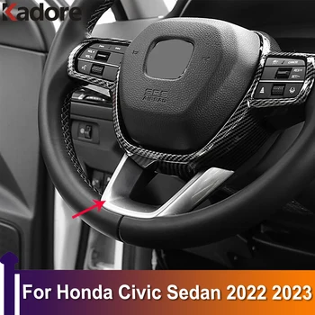 За Honda Civic Седан 2022 2023 Защитно покритие на Волана Тапицерия на колата Стикер Аксесоари за интериора ABS Въглеродни влакна