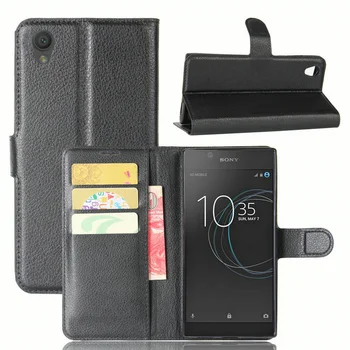 за Sony Xperia L1 L2 Портфейла Флип Кожен Калъф за Sony Xperia XZ1 Компактен Кожен Калъф за мобилен Телефон с Поставката Etui Funda