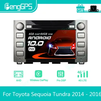 За Toyota Sequoia Tundra 2014-2016 Android Авто Радио Стерео Мултимедиен DVD-плейър, 2 Din Авторадио GPS Навигация PX6 Блок