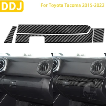 За Toyota Tacoma 2015-2022 Аксесоари За интериора на колата е от въглеродни влакна, кутия за съхранение на пътници, Отрежете лента, Стикер, за украса