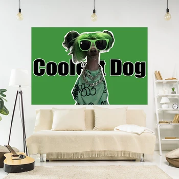 Забавен Мем, стенен Гоблен с изображение готино куче, стая интериор в стил Kawai, Украса на общежитието, Естетическо одеало за диван