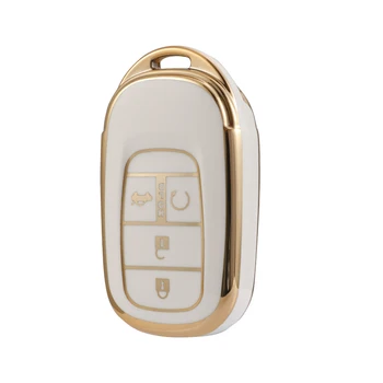 Защитно покритие за автомобилни ключове от TPU, калъф за ключове, Кожено яке за Honda Accord, Civic Pilot CR-V Insight Smart Key, 4 Бутона