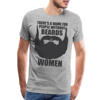 Има име за хора без брада - Женски мъжка тениска премиум-клас с дълъг ръкав