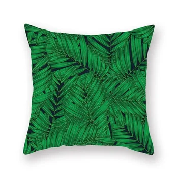 Калъфка за възглавница с тропически растения Начало Декор Декор от листата на дивана Калъфка за възглавница декоративна калъфка poszewka boho