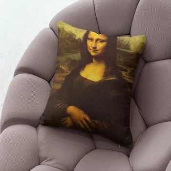 Калъфка Мона Лиза Астралното Фонове Забавно печат Калъфки за хола Украса покрива възглавница за домашен офис, на дивана, на колата