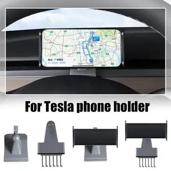 Кола на телефона с въртене на 360 °, универсалната поставка за автомобил на притежателя на телефона, поставка за мобилен телефон, за Tesla Model 3, модел Y Q9B2