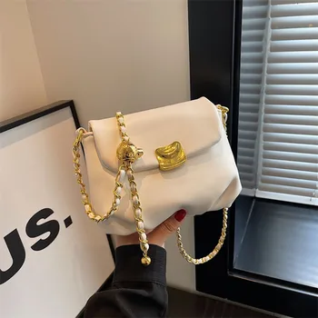 Луксозни дизайнерски дамски чанти през рамо, ежедневни универсални веригата, чанта-месинджър, модерен портфейл, чанта с квадратна капак за телефон