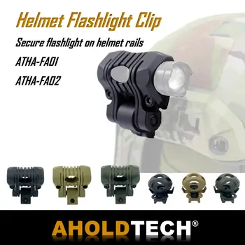 Многоугольный притежателя на фенера Aholdtech, комплект скоби за фенери за тактически шлем, монтиран на здрава бронирано каишка за каска