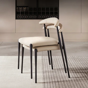 Модерни столове за трапезария и хол, Скандинавски Комфорт, Оригиналност на Облегалката кухненски столове, Мебели за кабинет Stuhle Esszimmer LJ50DC