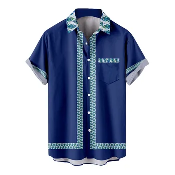 Модни хавайска риза с къс ръкав, мъжки летни Елегантни и красиви мъжки ризи 2023, дизайнерски ежедневни ризи с безплатен яка-часова.