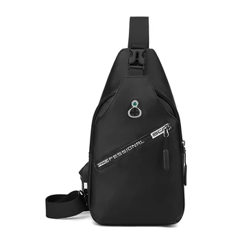 Мъжки водоустойчив найлон универсален нагрудная чанта однотонного на цвят, мъжки скута чанти с високо качество, отличителни чанта през рамо.