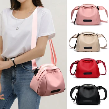 Найлонова чанта през рамо за жени, дамски чанти голям капацитет, пътна регулируем чанта през рамо, дамски ежедневни чанти-месинджър, водоустойчив