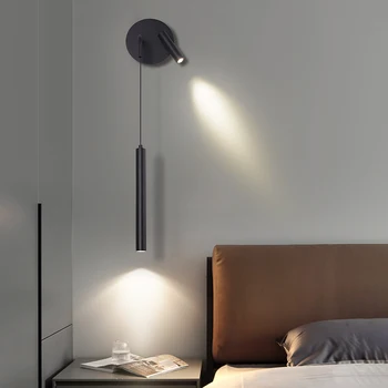 Нов продукт на Black Night Small Lamp Опростен дизайн осветление на хола хотелския коридор, с монтиран на стената лампа за битови аплици