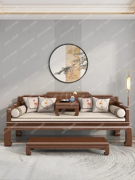 Новият китайски стил на Легло от масивно дърво Архат Орех Хол Разтегателен Рохан Разтегателен Нов класически