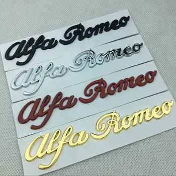 Подходящ за английски логото на Alfa Romeo, Лого на Автомобила Giulia Stelvio, Английски Букви, Автомобилни Стикери, Промяна на логото Tail, Автомобилни аксесоари