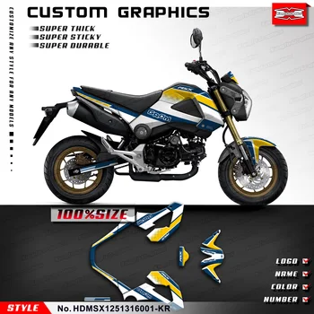Потребителски етикети с графика Кунг-Фу, комплект стикери на мотоциклет Honda Grom MSX 125 2013 2014 2015 2016
