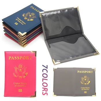Притежател на паспорт, корици за паспорти, лични карти, мъже, жени, снимка на самолета, калъф-джобен формат за паспорт за бизнес пътувания, скоба за паспорт
