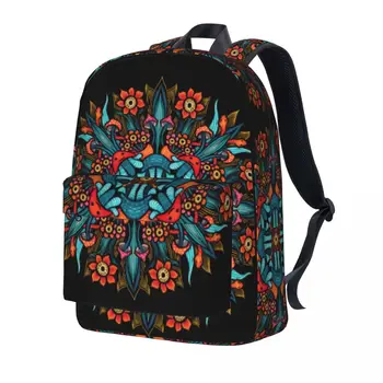 Раница с разноцветни гъби, ежедневни раници в стил Мандала, хипи, наградата на силни училищни чанти по поръчка, всекидневни раница