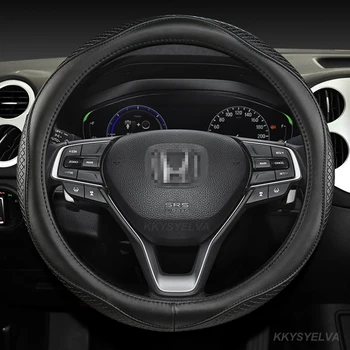 Седалките На Волана От Естествена Кожа 38 см За Honda Accord City Civic Fit Brio CRV HRV XRV Mobilio Odyssey Автоаксесоари
