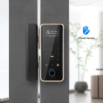 Стъклена врата Ttlock App Lock Отпечатък от Пръст Интелигентен Електронен Цифров алуминиева Система за заключване на вратите