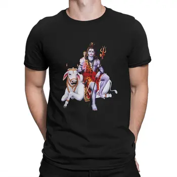 Тениска от полиестер с участието на благословиите на Господ Шива Индия Върховете в стила на Индийския Бог Удобна мъжка тениска с къс ръкав