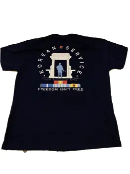 Тениска с изображение на Корейската медали за служба във военната стил XL