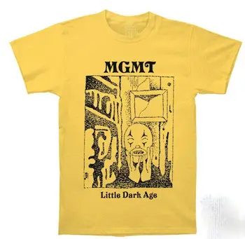 Тениска унисекс от памук Vtg MGMT Band Little Dark Age с лайка