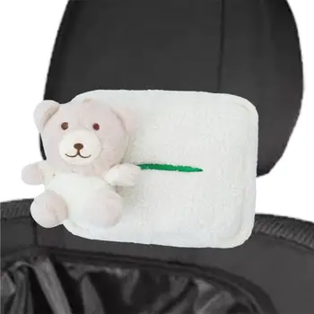 Титуляр кърпички за останалите главата кола, калъф за съхранение на хартия за лице под формата на животно, Пътен притежателя кърпи, държач за кърпи на задната седалка на автомобила, открит