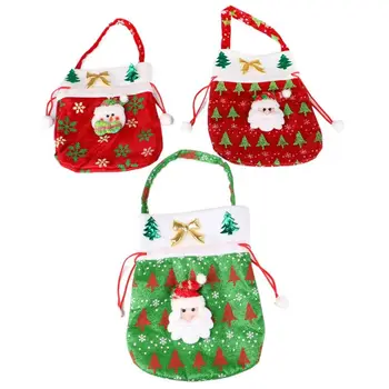 Украса за дома, декорация за Коледната елха с дръжка за деца, Чанта-тоут, Чанта за Коледни подаръци, чанта за бонбони