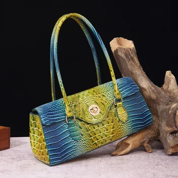 Чанта за подмишниците, дамски чанти с шарките на крокодилска кожа, чанта за подмишниците, модни дамски чанта през рамо, портфейли и портмонета itabag bolsa